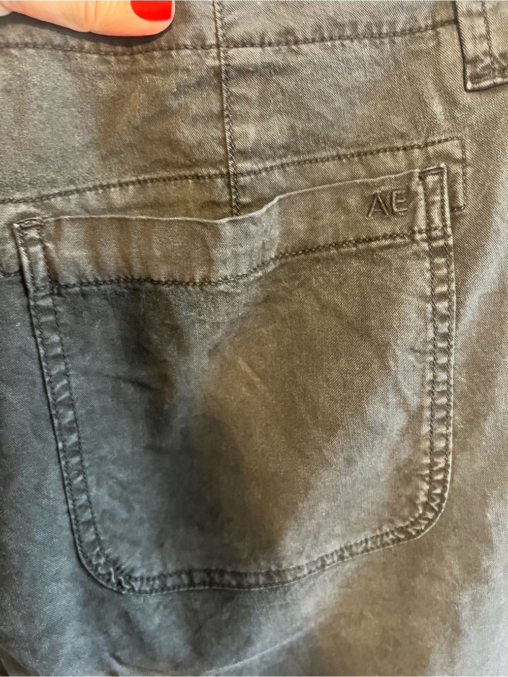American Eagle Super High Rise Baggy Wide Leg Cargo Pants - Women’s 20 - Picture 3 of 9